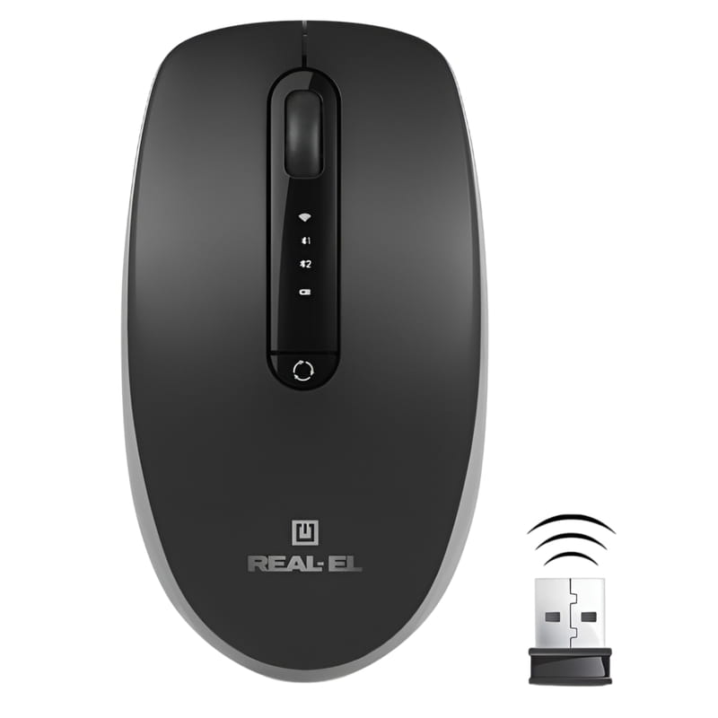 Мышь беспроводная REAL-EL RM-455W Black