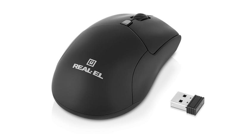 Мышь беспроводная REAL-EL RM-460W Black