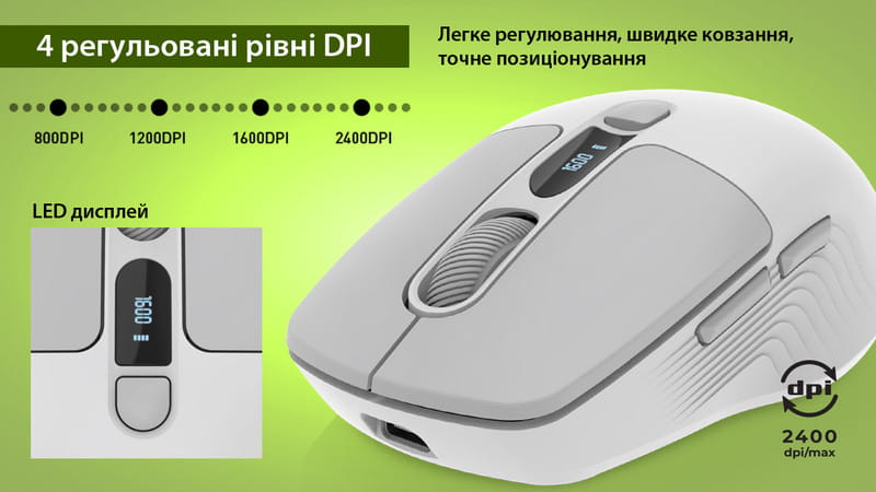 Мышь беспроводная REAL-EL RM-480W White