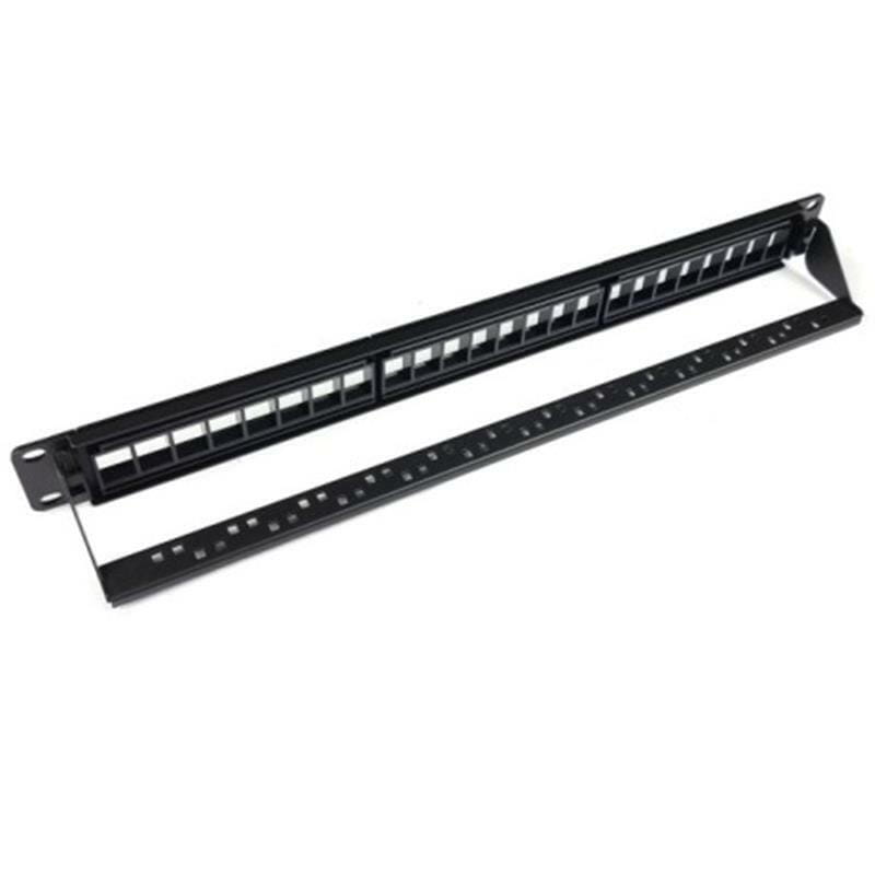 Патч-панель модульная EServer 19" 1U 24 порта, UTP, кат.5е (WT-2040A) без модулей