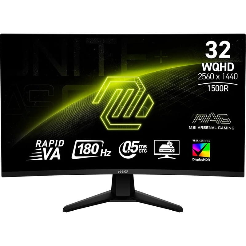 Монітор MSI 31.5" 32CQ6F VA Black Curved 180Hz