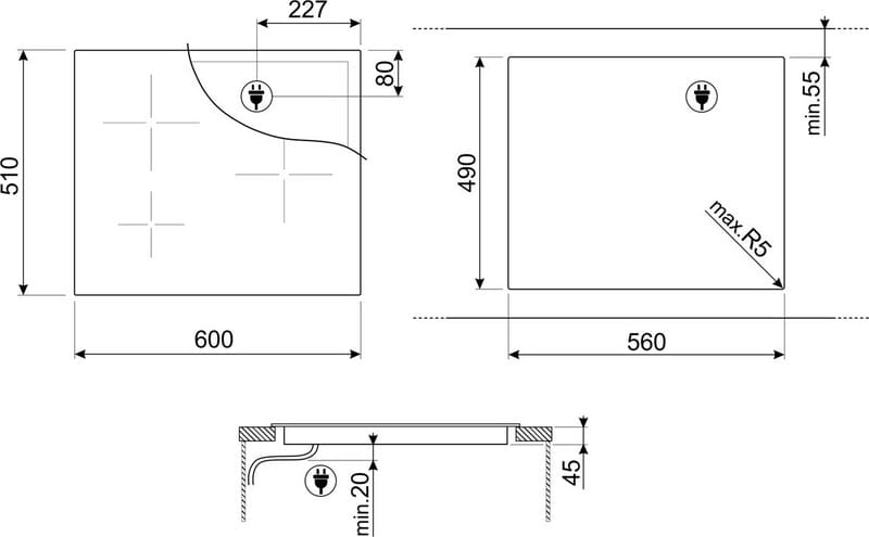 Варочная поверхность Smeg SI1M7643B