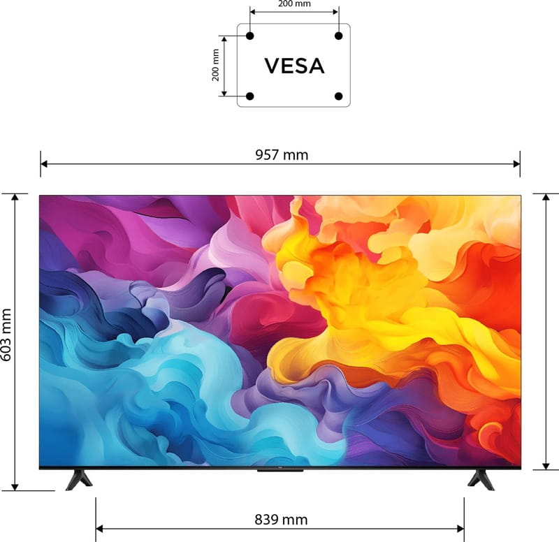 Телевiзор TCL 43P655