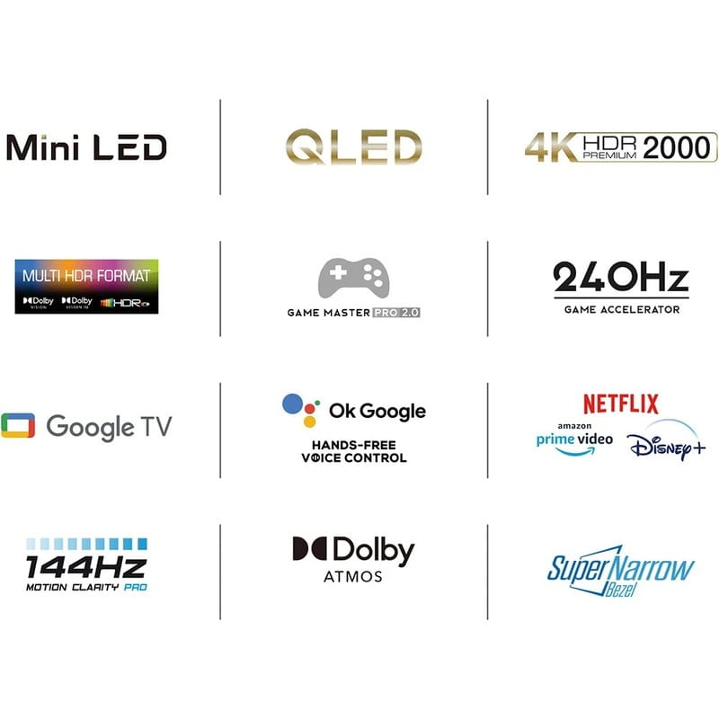 Телевiзор TCL 65C805