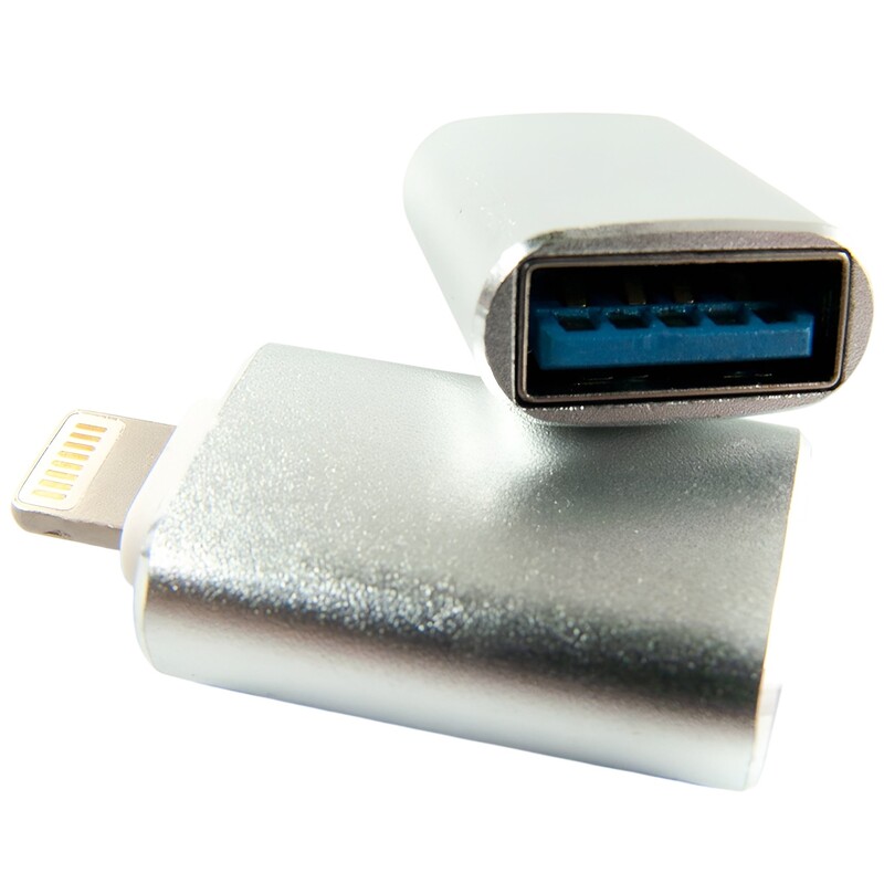 Адаптер Dengos OTG USB-Lightning Silver (ADP-016)