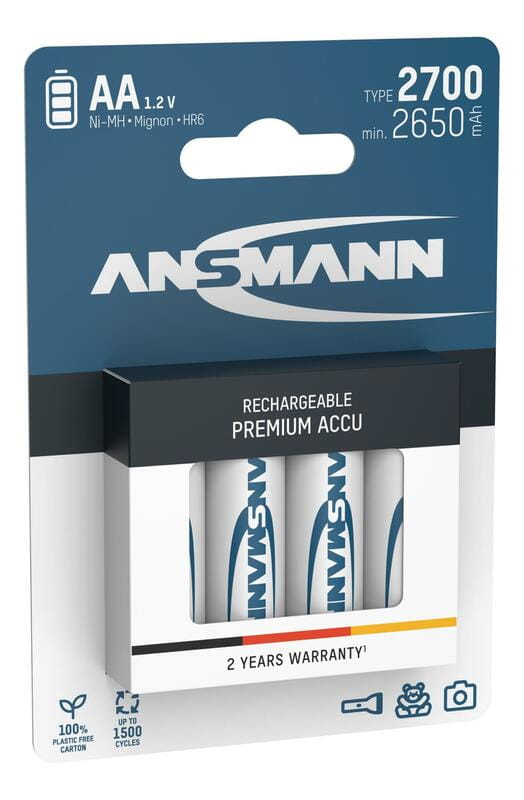 Аккумуляторы Ansmann AA/HR06 NI-MH 2700 mAh BL 4 шт