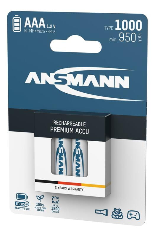Аккумуляторы Ansmann AAA/HR03 NI-MH 1000 mAh BL 4 шт