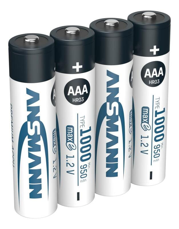 Аккумуляторы Ansmann AAA/HR03 NI-MH 1000 mAh BL 4 шт