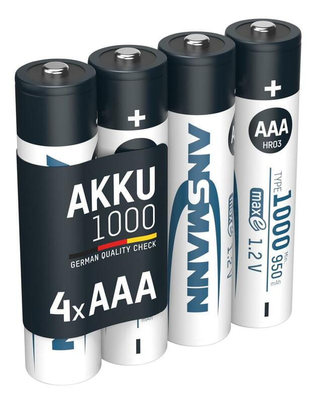 Аккумуляторы Ansmann AAA/HR03 NI-MH 1000 mAh BL 4 шт