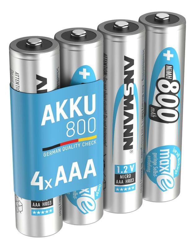 Аккумуляторы Ansmann AAA/HR03 NI-MH 800 mAh BL 4 шт