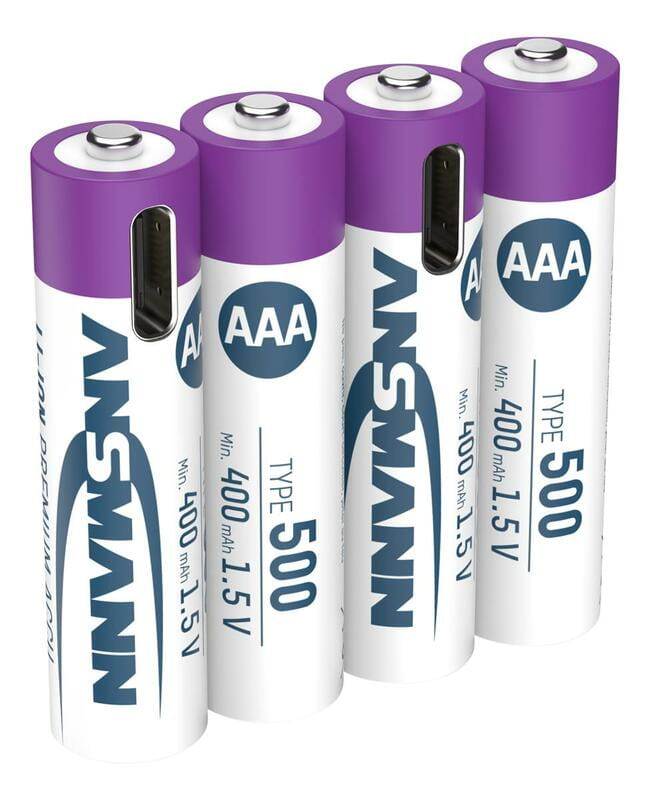 Аккумуляторы Ansmann AAA/HR03 Li-Ion 500 mAh BL 4 шт