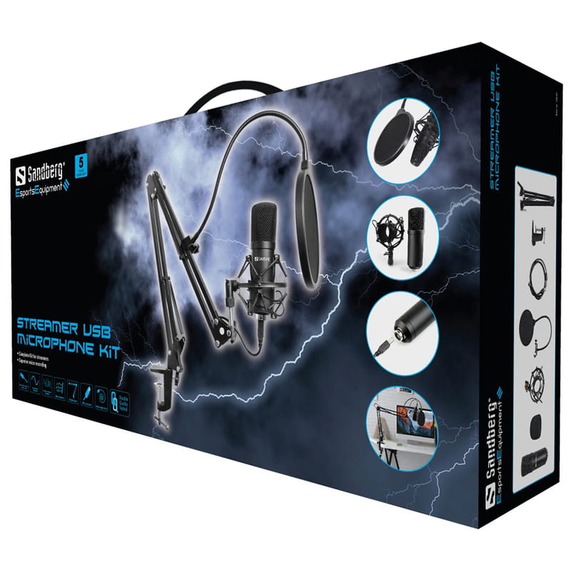 Микрофон Sandberg Streamer Kit USB (126-07)