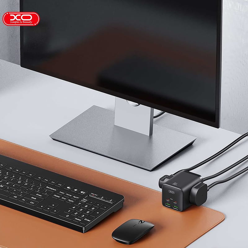 Сетевой фильтр XO (WL24.black) 2 розетки, 2 х USB, 2 x USB-C, 1.5 м, Black