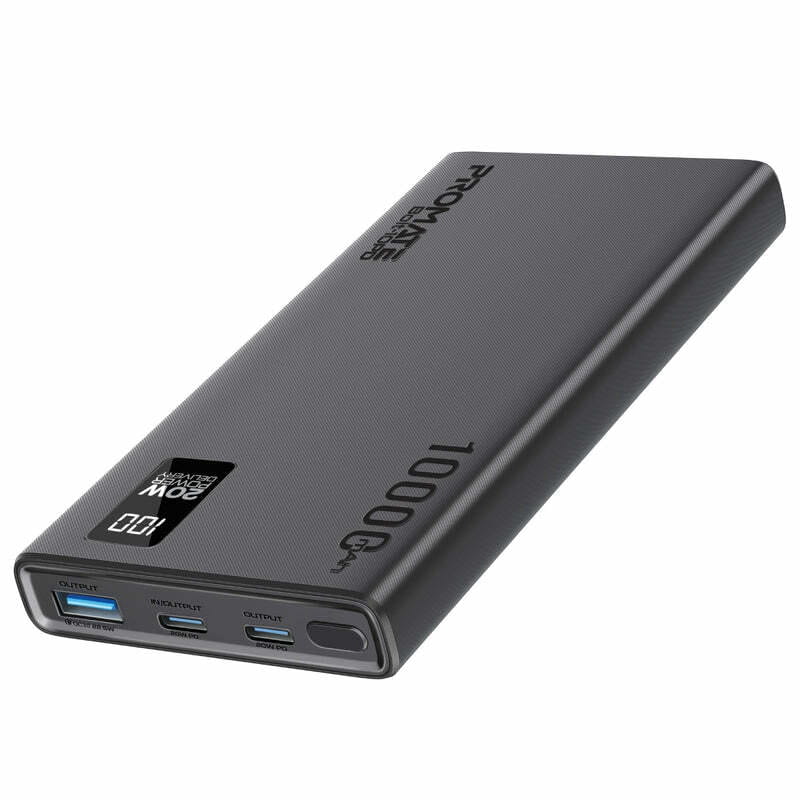 Универсальная мобильная батарея Promate Bolt-10PD Black 10000mAh