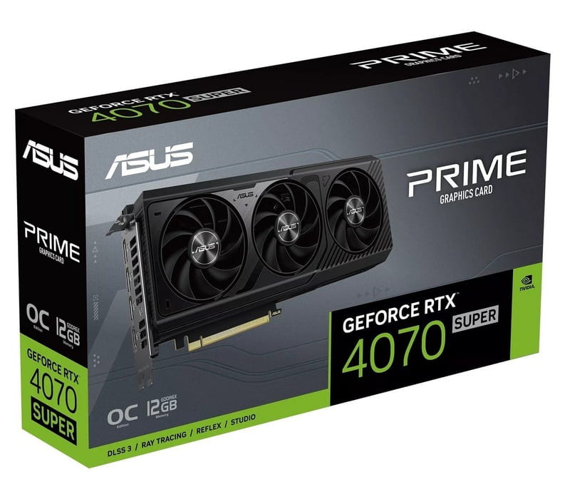 Видеокарта GF RTX 4070 12GB GDDR6X Prime OC Asus (PRIME-RTX4070-O12G)