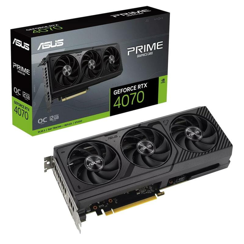 Видеокарта GF RTX 4070 12GB GDDR6X Prime OC Asus (PRIME-RTX4070-O12G)