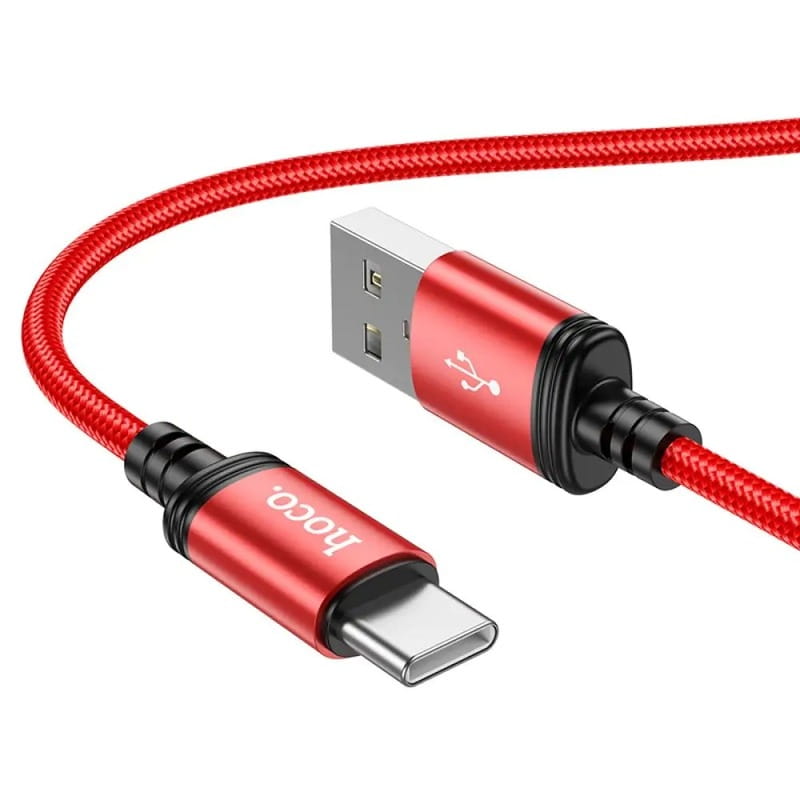 Кабель Hoco X89 Wind USB - USB Type-C (M/M), 1 м, Red (6931474784377)