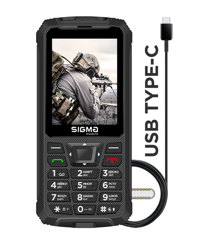 Мобильный телефон Sigma mobile X-treme PR68 Type-C Dual Sim Black (4827798122419)