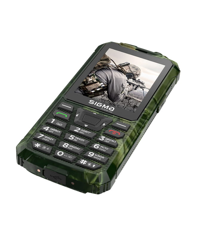 Мобільний телефон Sigma mobile X-treme PR68 Type-C Dual Sim Khaki (4827798122426)