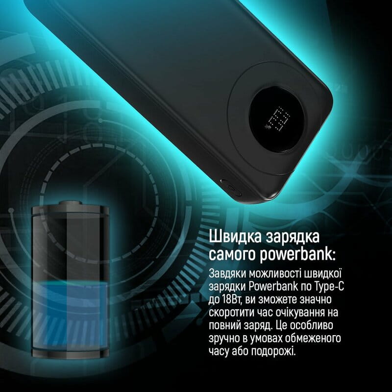 Універсальна мобільна батарея ColorWay EnergyPlus 20000mAh Black (CW-PB200LPB4BK-PDD)