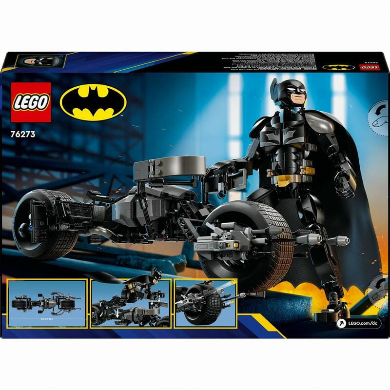 Конструктор LEGO Batman Фигурка Бэтмена для сборки и бэтцикл (76273)