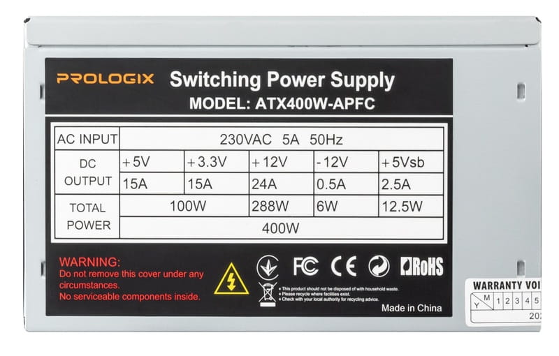 Блок живлення Prologix 400W Bulk (E)