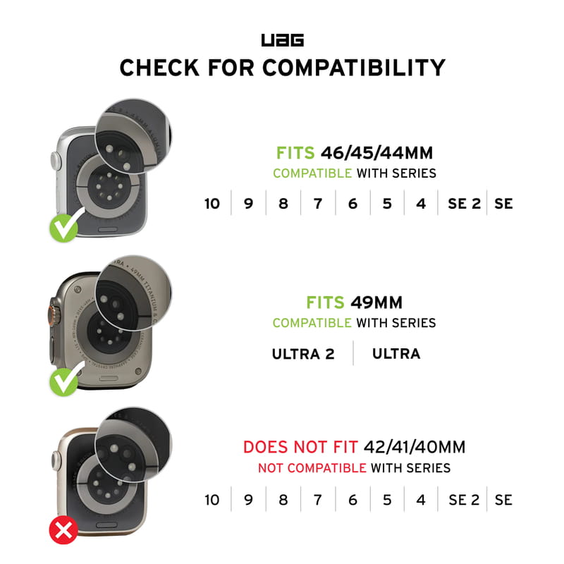 Ремінець Urban Armor Gear Pathfinder для Apple Watch Ultra 2/Ultra 49/46/45/44mm Black/Titanium (194161114036)
