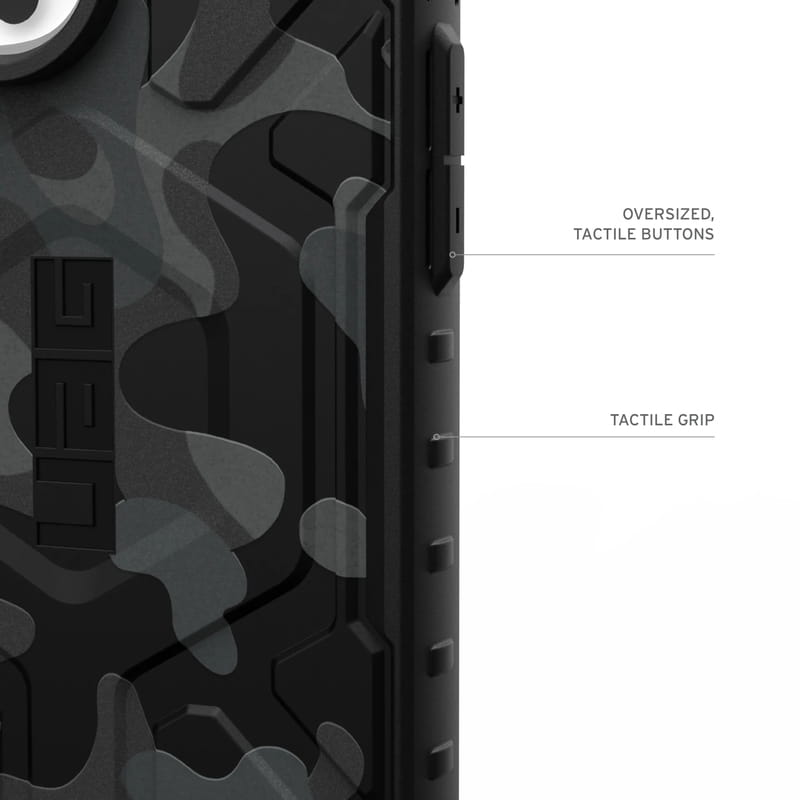 Чохол-накладка Urban Armor Gear Pathfinder SE Magsafe для Apple iPhone 16 Pro Black Midnight Camo (114471114061)