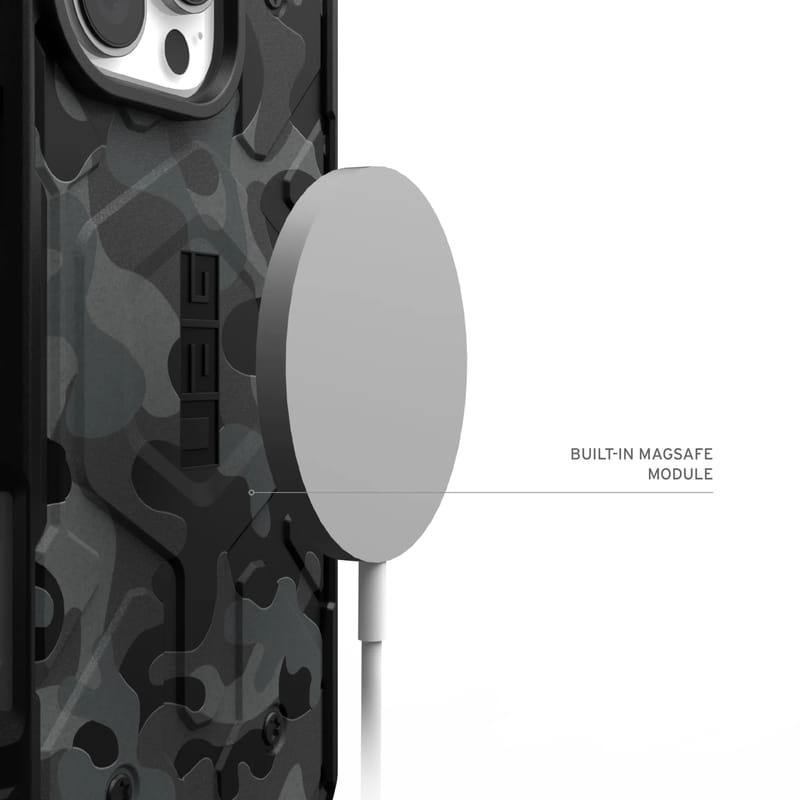 Чохол-накладка Urban Armor Gear Pathfinder SE Magsafe для Apple iPhone 16 Pro Black Midnight Camo (114471114061)