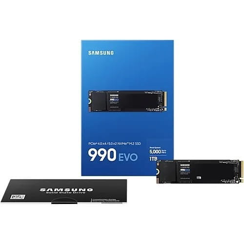 Накопитель SSD  1ТB Samsung 990 EVO Plus M.2 2280 PCIe 5.0 x4 NVMe V-NAND TLC (MZ-V9S1T0BW)