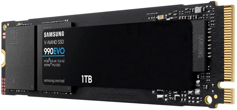 Накопитель SSD  1ТB Samsung 990 EVO Plus M.2 2280 PCIe 5.0 x4 NVMe V-NAND TLC (MZ-V9S1T0BW)