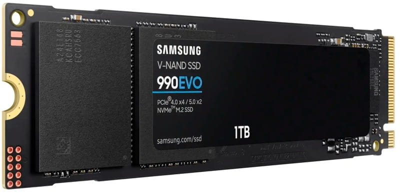 Накопитель SSD  1ТB Samsung 990 EVO Plus M.2 2280 PCIe 5.0 x4 NVMe V-NAND TLC (MZ-V9S1T0BW)