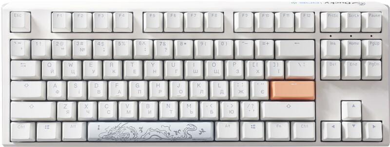 Клавіатура Ducky One 3 TKL Cherry MX Red RGB UA USB White (DKON2187ST-RUAPXPWWWSC1)