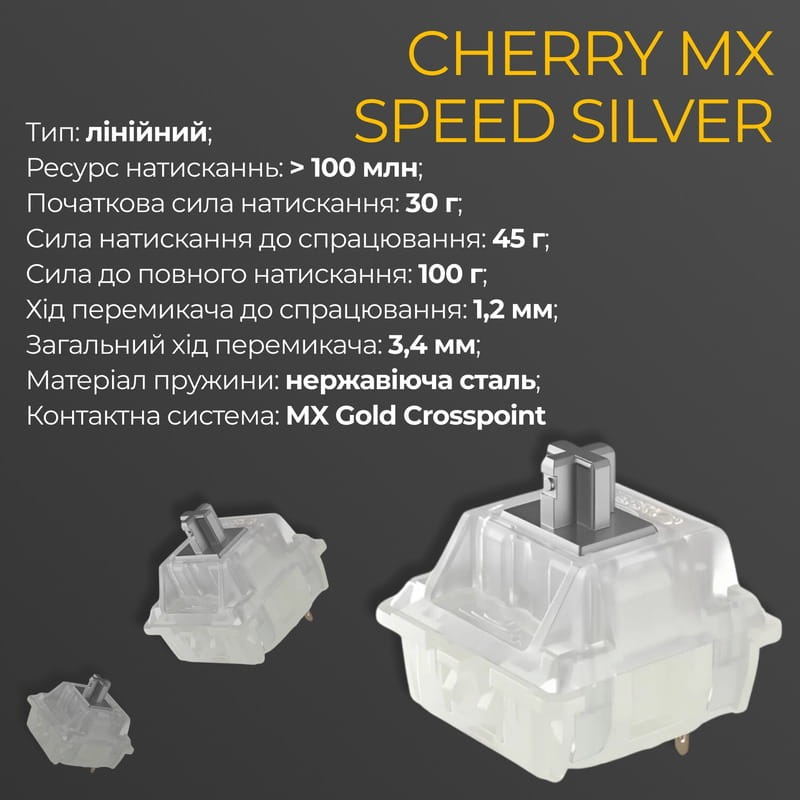 Клавиатура Ducky One 3 TKL Cherry MX Speed Silver RGB UA USB White (DKON2187ST-PUAPXPWWWSC1)