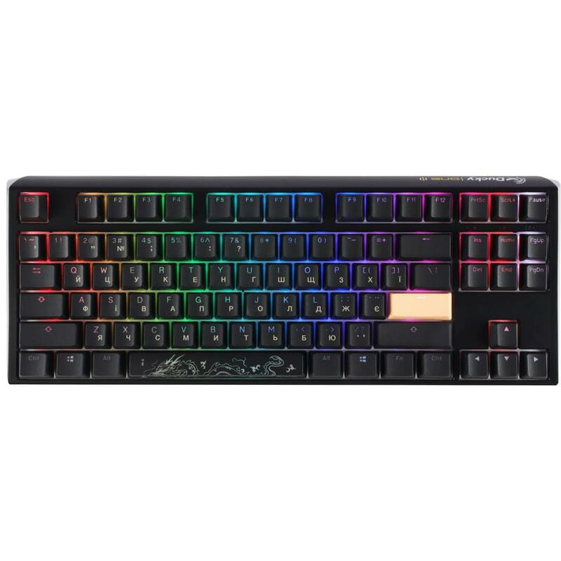 Клавиатура Ducky One 3 TKL Cherry MX Blue RGB UA USB Black (DKON2187ST-CUAPXCLAWSC1)