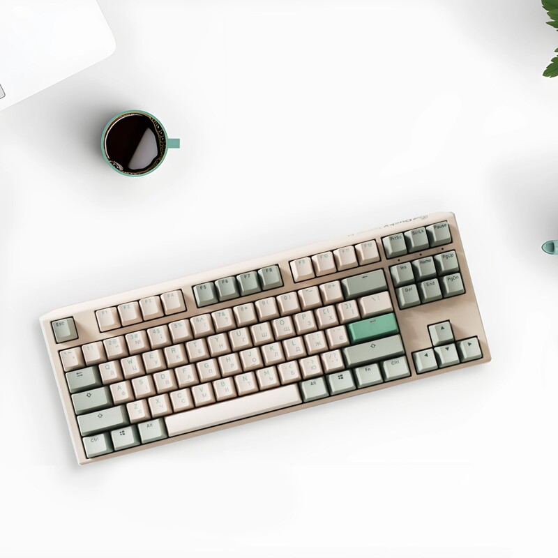 Клавіатура Ducky One 3 TKL Cherry MX Red UA USB Matcha Cream (DKON2187-RUAPXМAEGGC1)