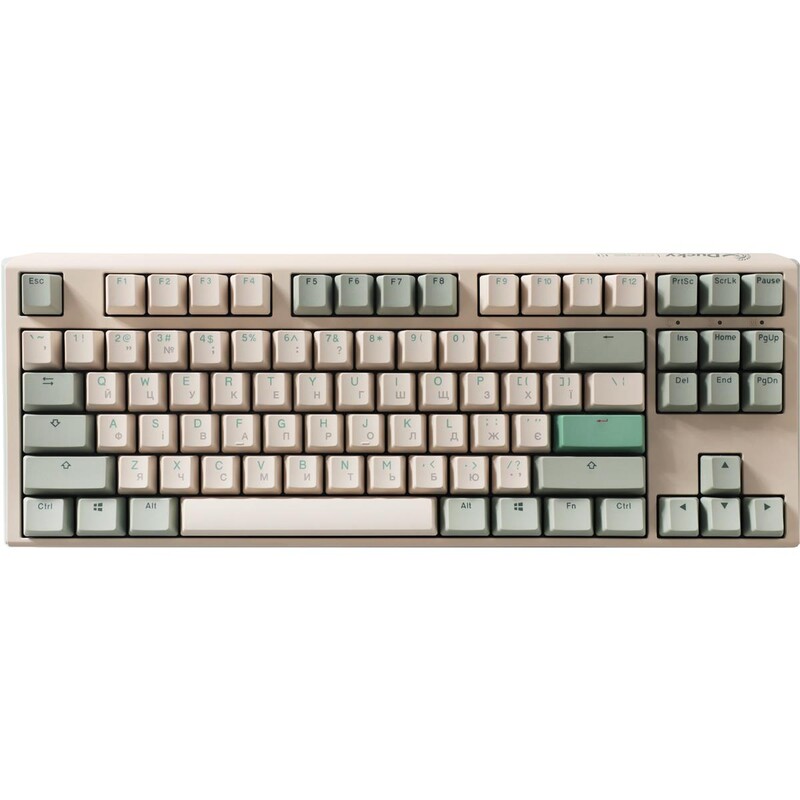 Клавіатура Ducky One 3 TKL Cherry MX Red UA USB Matcha Cream (DKON2187-RUAPXМAEGGC1)