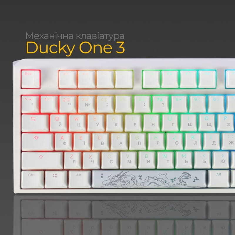 Клавиатура Ducky One 3 Cherry MX Speed Silver RGB UA USB White (DKON2108ST-PUAPXPWWWSC1)