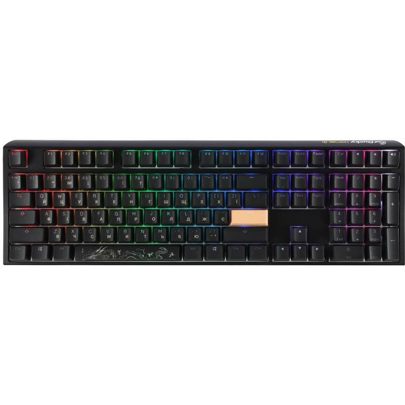 Клавіатура Ducky One 3 Cherry MX Speed Silver RGB UA USB Black (DKON2108ST-PUAPXCLAWSC1)