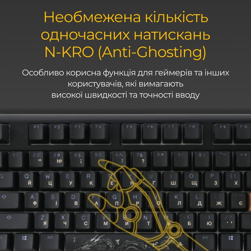 Клавіатура Ducky One 3 Cherry MX Speed Silver RGB UA USB Black (DKON2108ST-PUAPXCLAWSC1)