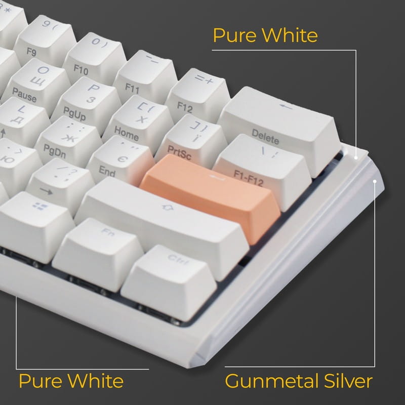 Клавиатура Ducky One 3 Mini Cherry MX Brown RGB UA USB White (DKON2161ST-BUAPXPWWWSC1)