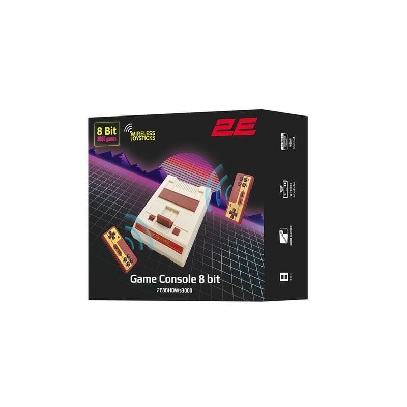 Игровая консоль 2E 8bit HDMI (2 беспроводных геймпада 3000 игры) (2E8BHDWS3000)