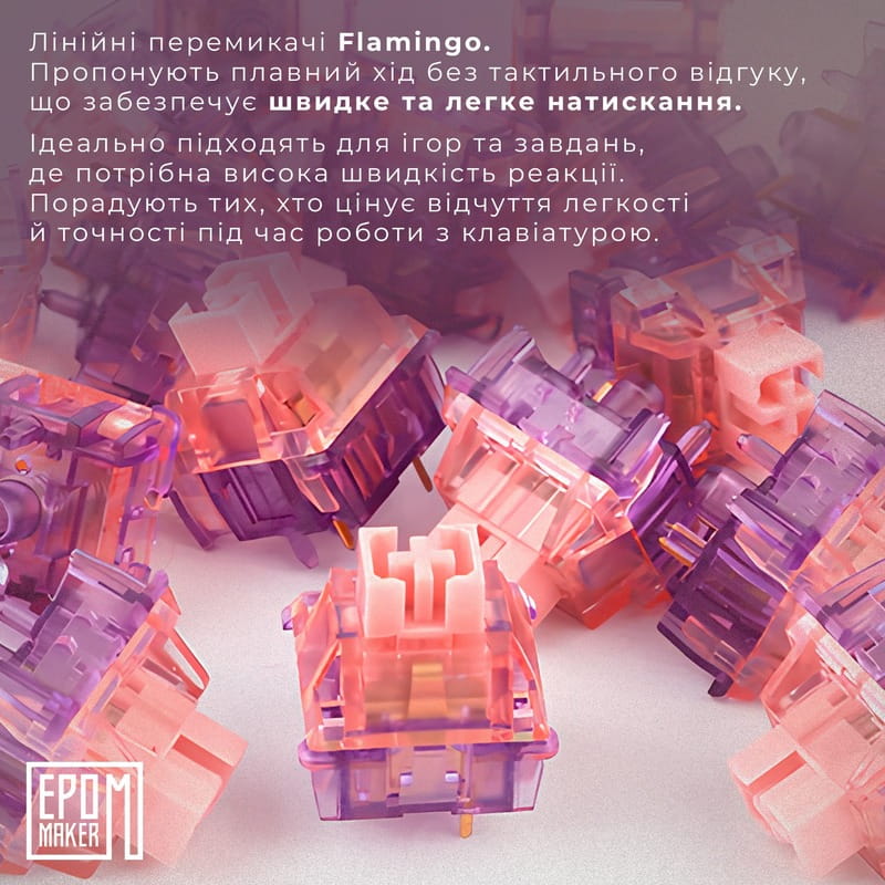 Клавіатура бездротова Epomaker TH80 SE 75% Flamingo Switch Hot-Swap (2.4G/BT/USB) RGB UA Black (TH80-SE-B-F)
