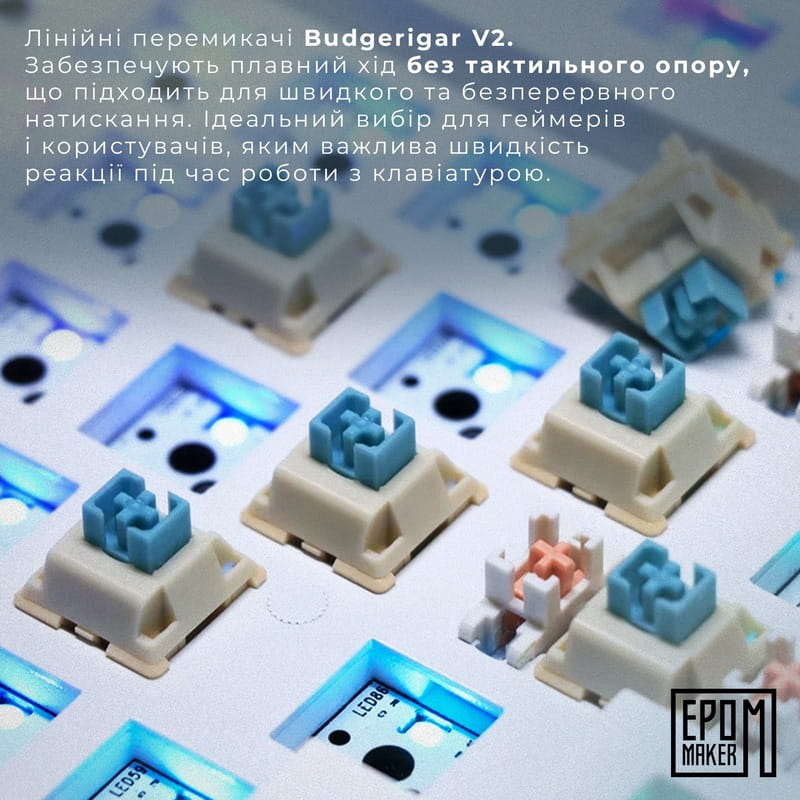 Клавиатура беспроводная Epomaker TH80 SE 75% Budgerigar V2 Switch Hot-Swap (2.4G/BT/USB) RGB UA Black (TH80-SE-B-BV2)