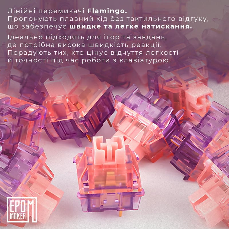 Клавиатура беспроводная Epomaker EK68 65% Flamingo Switch Hot-Swap (2.4G/BT/USB) RGB UA Black (EK68-B-F)