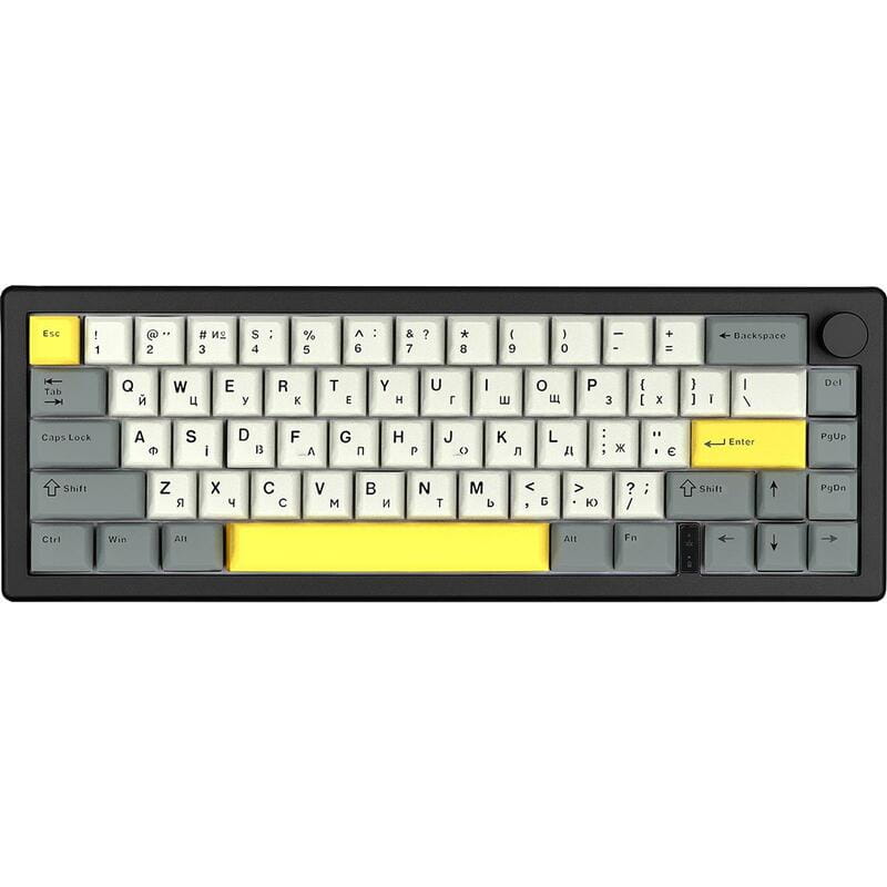 Клавиатура беспроводная Epomaker EK68 65% Flamingo Switch Hot-Swap (2.4G/BT/USB) RGB UA Black (EK68-B-F)