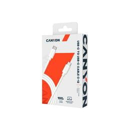 Кабель Canyon C-12 USB Type-C - USB Type-C (M/M) 2 м, White (CNS-USBC12W)