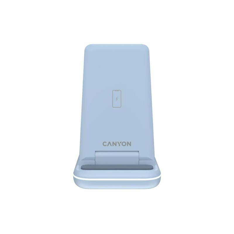 Беспроводное зарядное устройство Canyon WS-304 15W 2in1 Blue (CNS-WCS304BL)