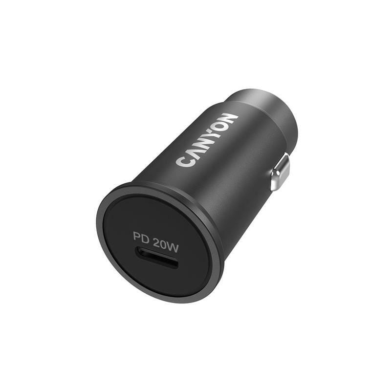 Автомобильний зарядний пристрій Canyon C-20 (1USB-Cх3.1 А) 20W Black (CNS-CCA20B)