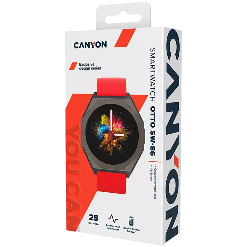 Смарт-годинник Canyon Otto SW-86 Red (CNS-SW86RR)
